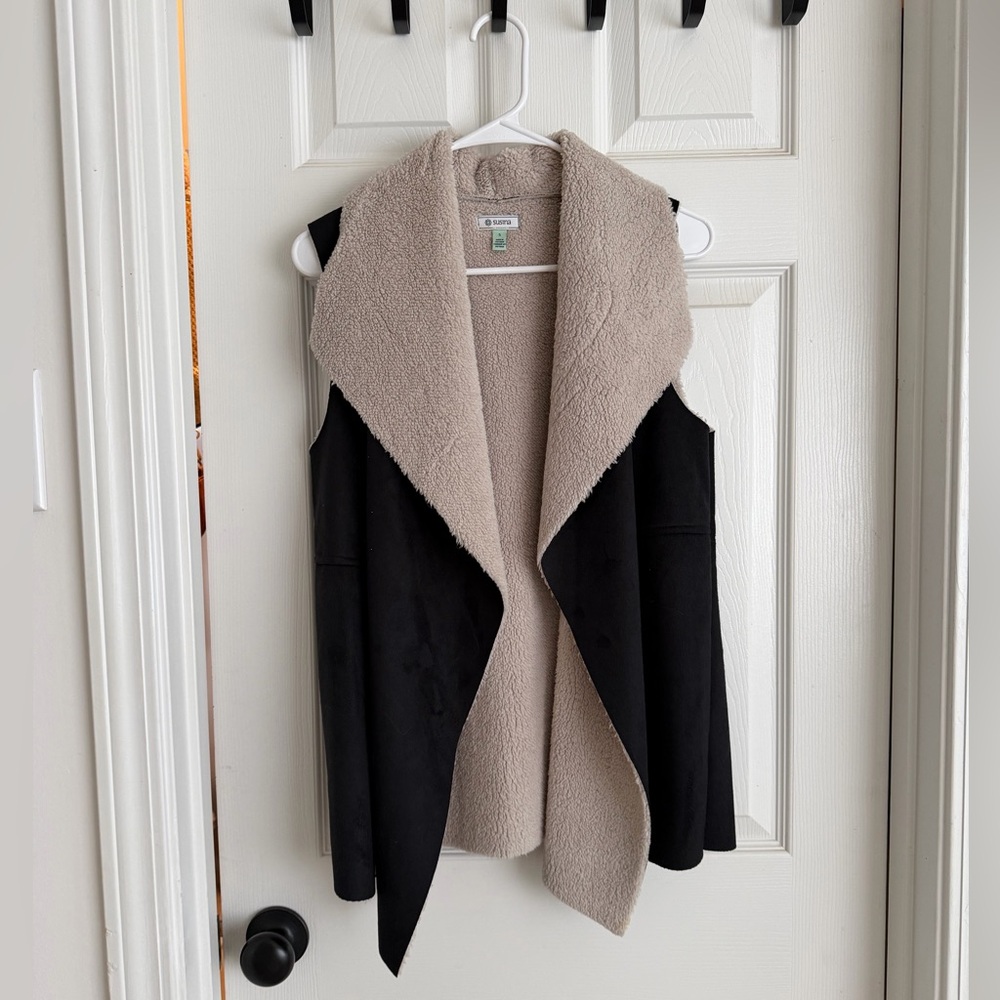 Susina Faux Shearling and Suede Vest